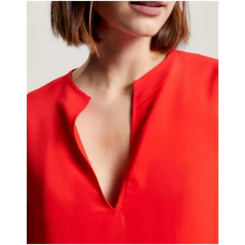 TOMMY HILFIGER Viscose crepe v-neck blouse